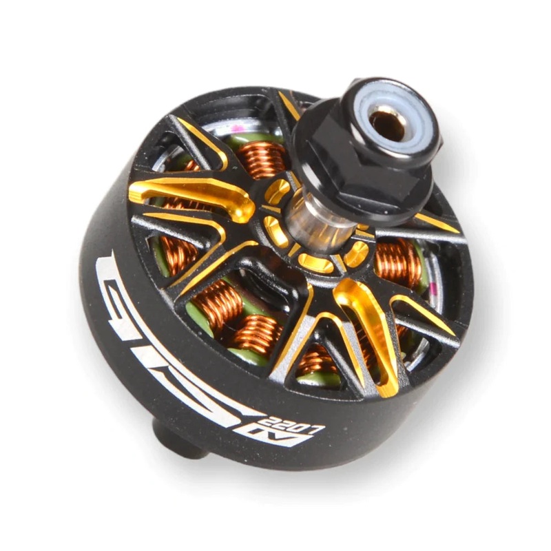 RCINPOWER GTS V4 2207 1600KV Brushless FPV Drone Motor – Black/Gold