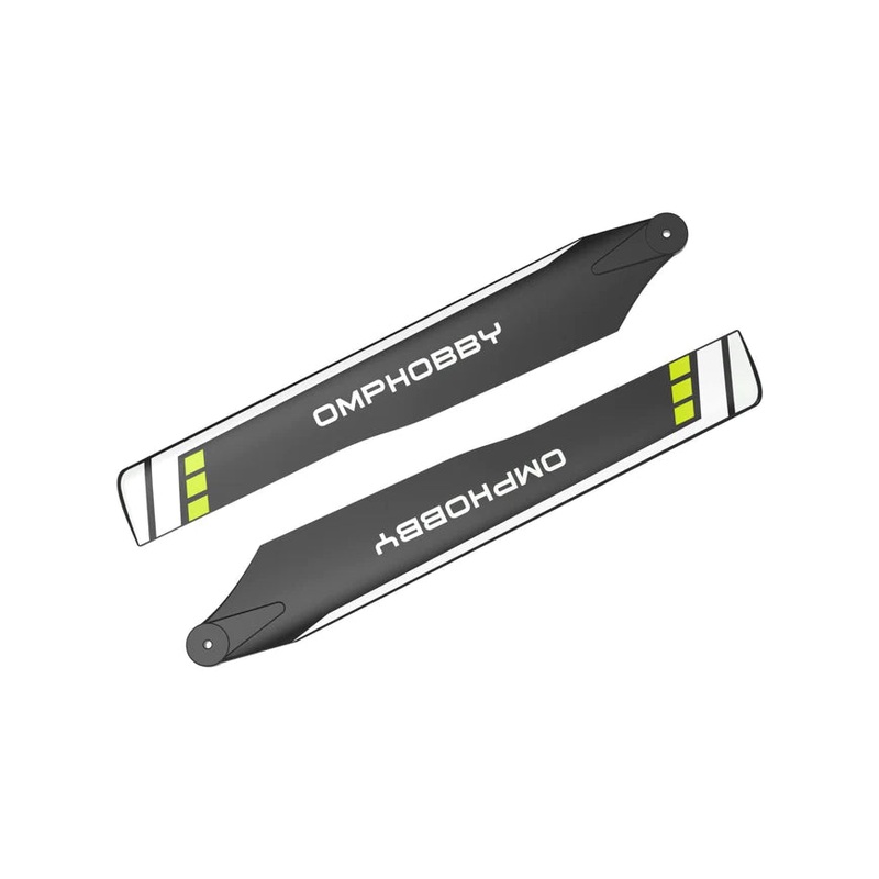 OMPHobby M1 EVO 3D Helicopter 125mm Main Blades (Hard) Set (2pcs) – YELLOW