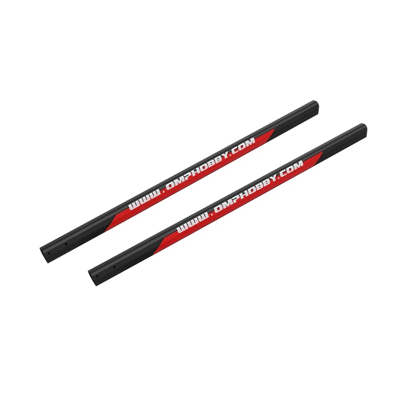 OMPHobby M2 EVO 3D Helicopter Tail Boom Set (2pcs) – RED