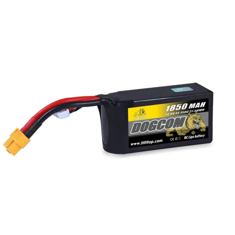 DOGCOM 1850mAh 4s 14.8V 150C LiPo Battery – XT60
