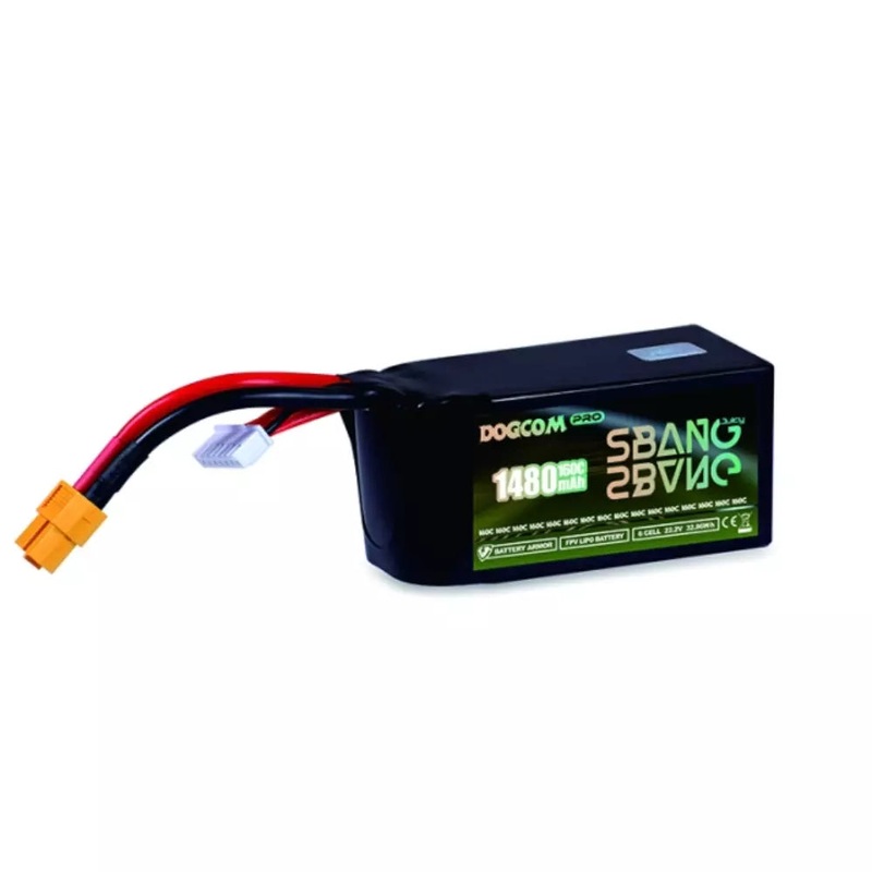 DOGCOM SBANG Version 1480mAh 6s 22.2V 160C LiPo Battery – XT60