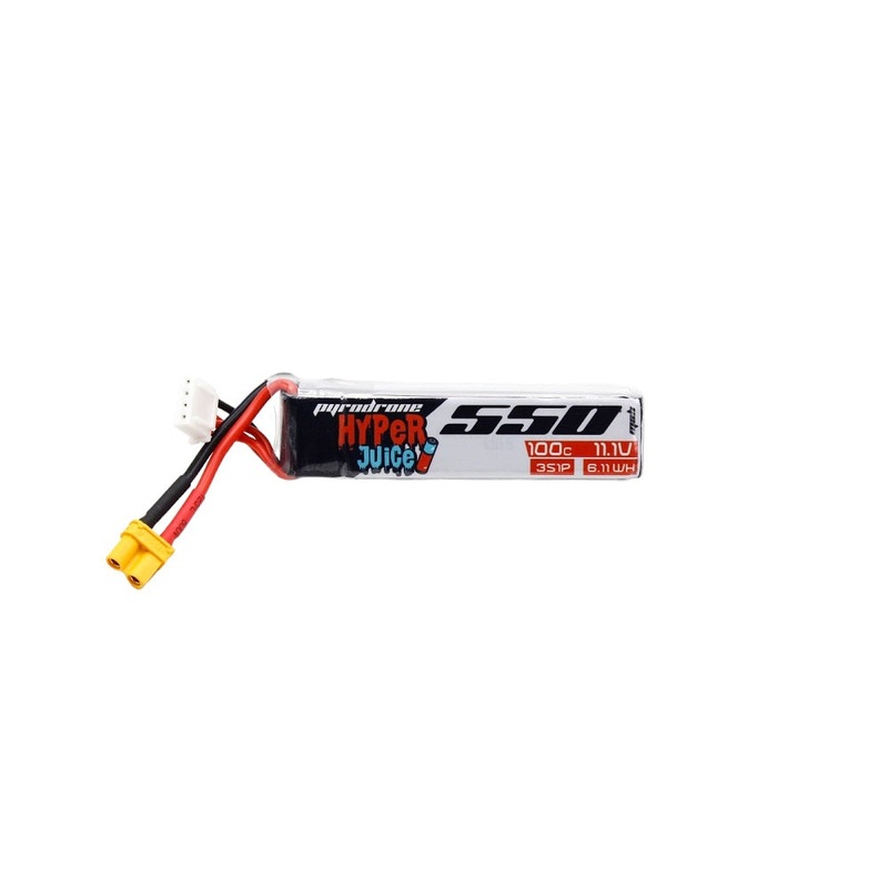 Hyperjuice 550mAh 11.1V 3S 100C Lipo Battery – XT30