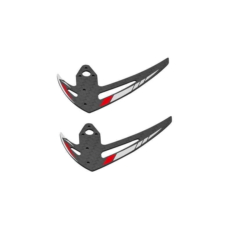 OMPHobby M2 EVO 3D Helicopter Vertical Stabilizer Set (2pcs) – RED