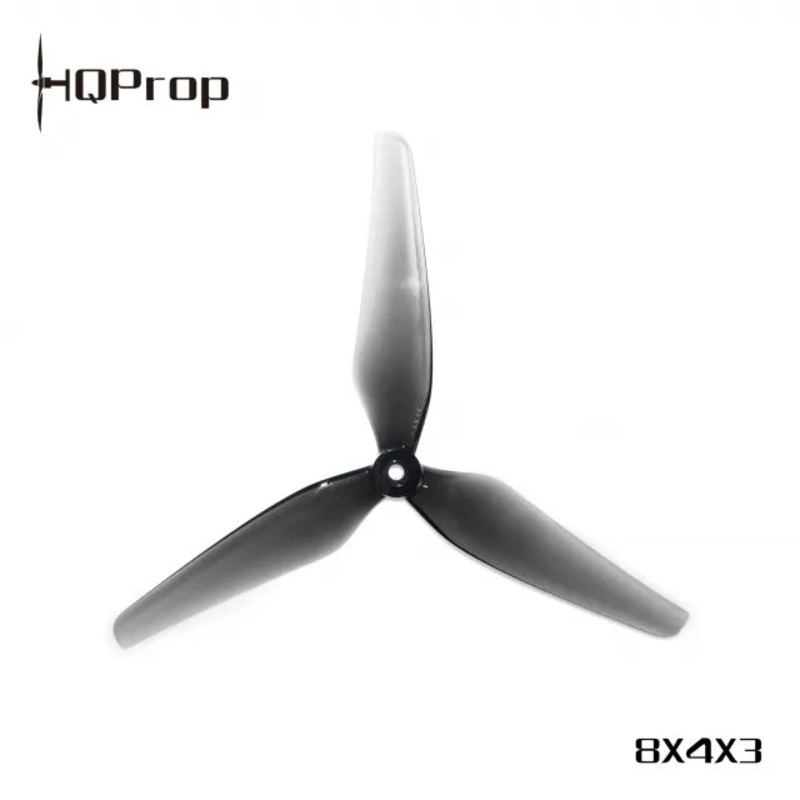 HQ MacroQuad Prop 8x4x3 Poly Carbonate (1CW+1CCW) – Grey