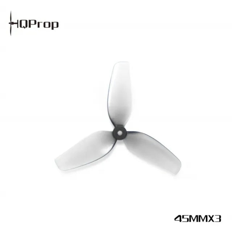 HQ Micro Whoop Prop 45MMx3 PC 1.5mm Shaft (2CW+2CCW) – Grey