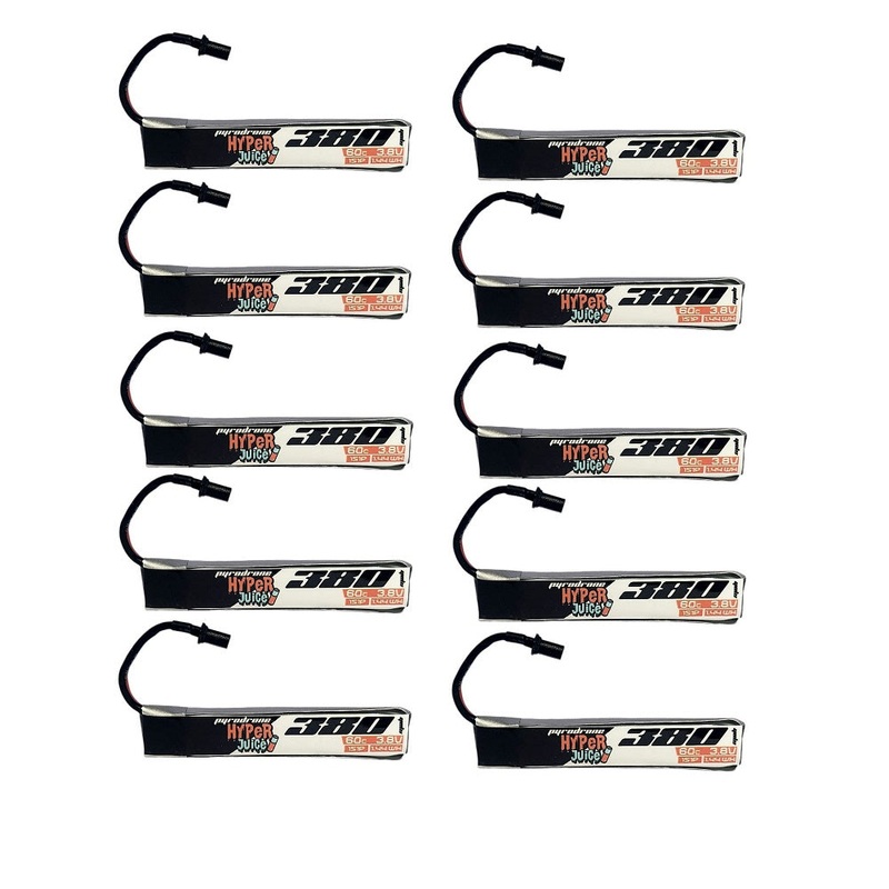 10 Pack  Hyperjuice 380mAh 3.8V 1S 60C HV – A30 Cabled