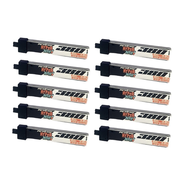 10 Pack  Hyperjuice 380mAh 3.8V 1S 60C HV – A30 Plastic Head