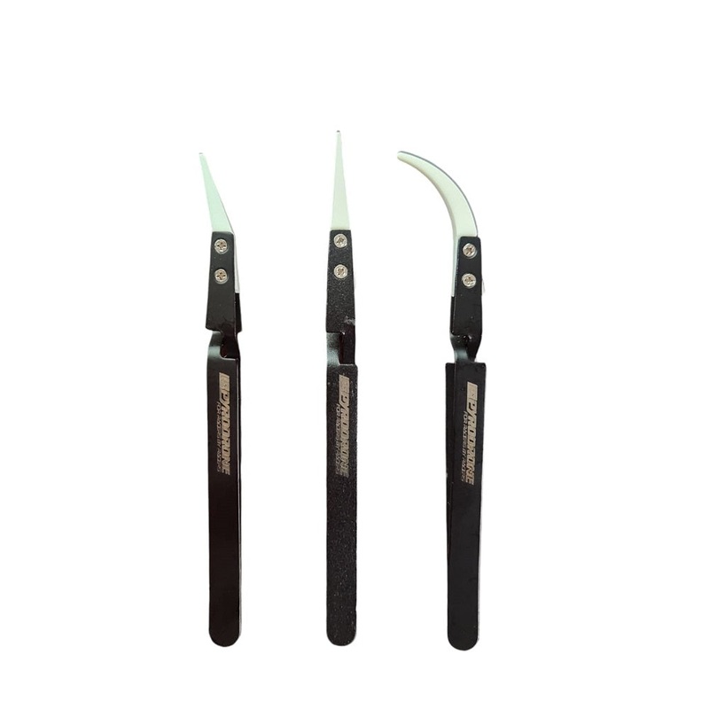 Ceramic Tip Reverse Tweezer Set