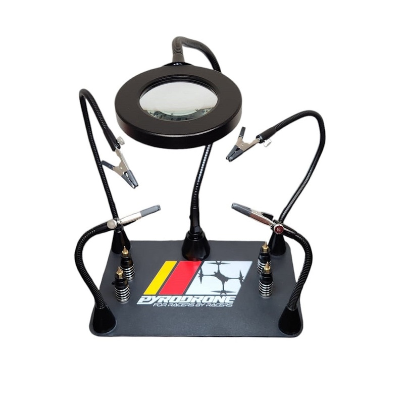 Work Station With Magnetic Helping Hands, PCB Holder & Magnifying Lamp