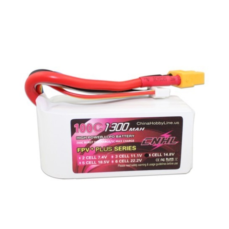 CNHL G+PLUS 1300mAh 14.8V 4S 100C Li-Po Battery – XT60