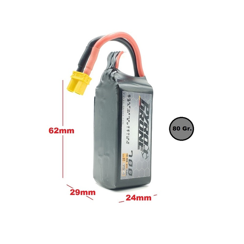 Graphene 700mAh 4S 14.8V 75C – XT30