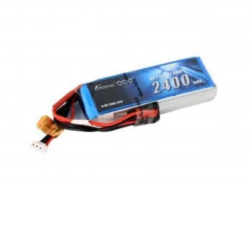 Gens Ace 2400mAh 7.4V RX 2S1P Lipo Battery Pack with JST-SYP Plug