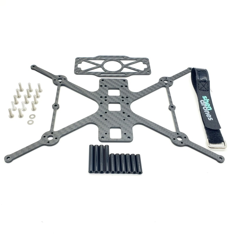 Shen Drones Squirt V2 3″ Cinewhoop Frame – Carbon & Hardware Only (Ducts Sold Separately) – Choose Version