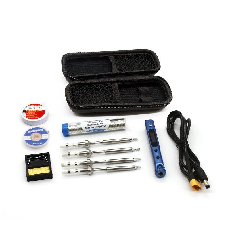 Sequre Mini SQ-001 65W Portable Soldering Iron Kit w/ 4 Tips – Choose Color