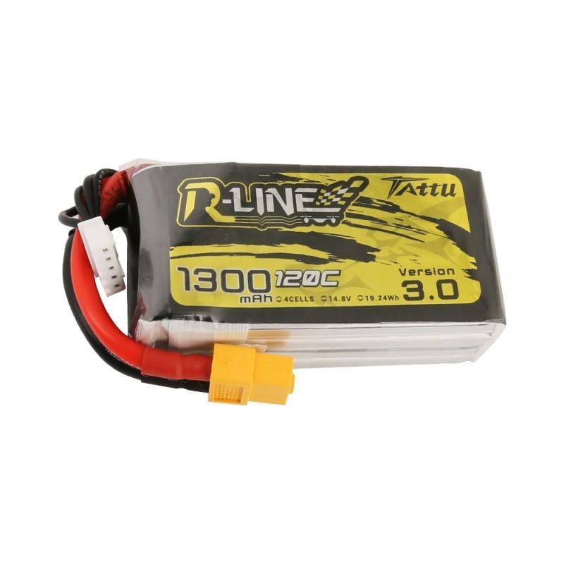 Tattu R-Line Version 3.0 14.8V 4S 1300mAh 120C LiPo Battery – XT60