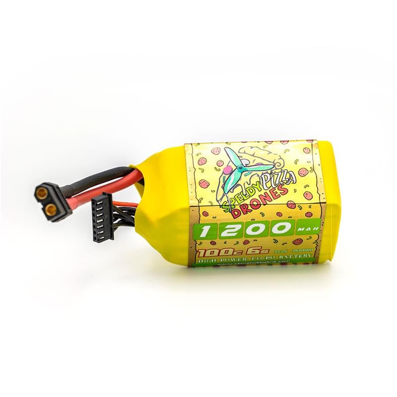 CNHL 1200mAh 22.2V 6S 100C Speedy Pizza Lipo Battery – XT60