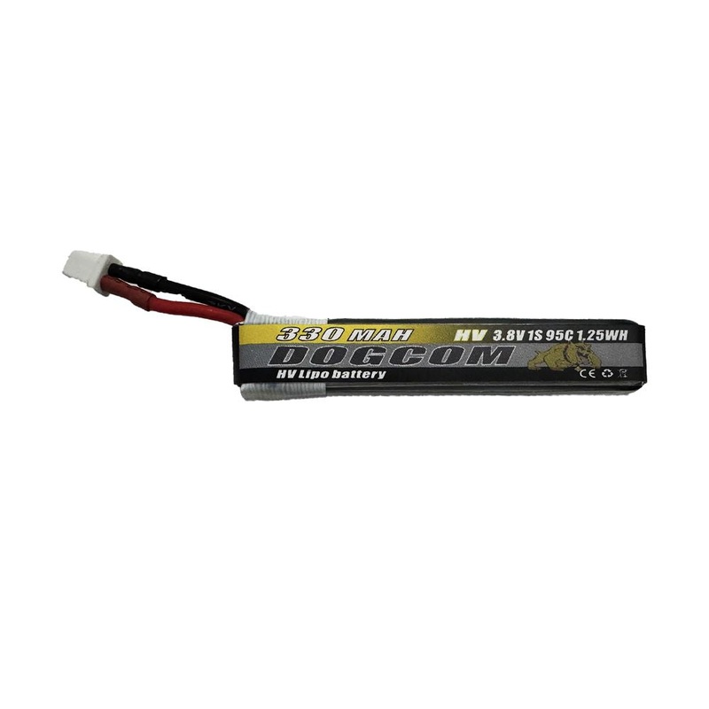 DOGCOM 330mAh 1S 3.8V HV 95C Micro Drone LiPo Battery – BT2.0