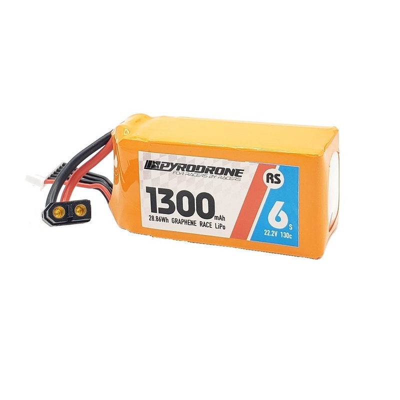 Graphene 1300mAh 6S 22.2V 130C Race Series – XT60