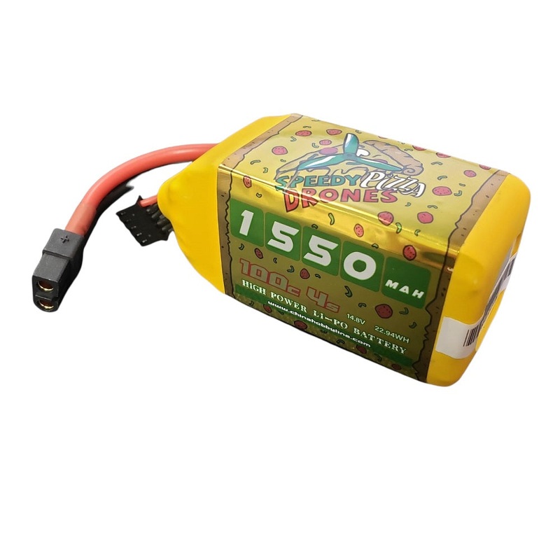CNHL 1550mAh 14.8V 4S 100C Speedy Pizza Lipo Battery – XT60