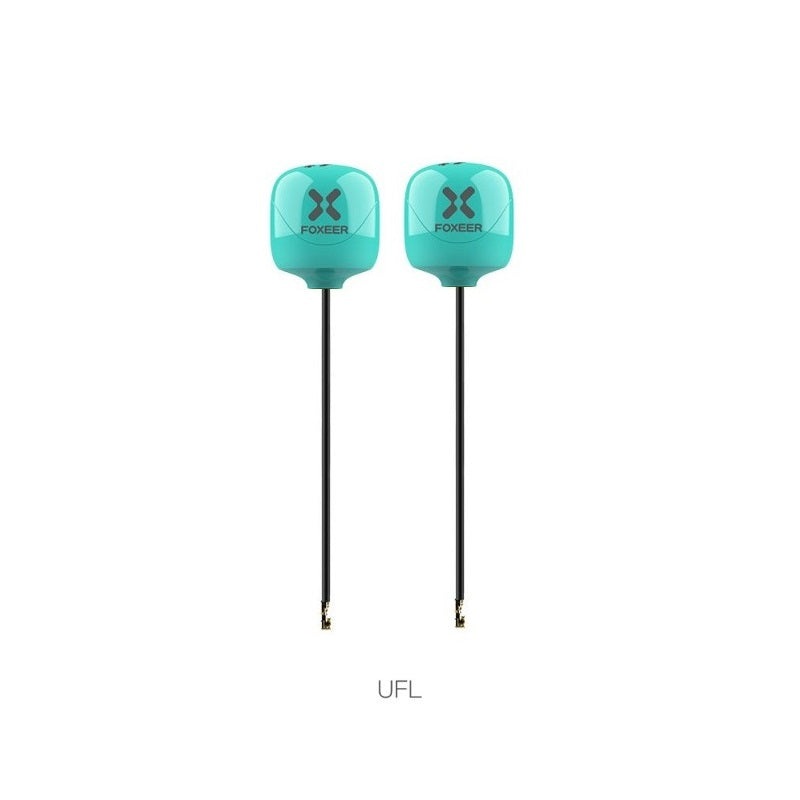 Foxeer 5.8G Lollipop 4 Plus 2.6dBi Omni Antenna 2pcs – U.FL 85mm RHCP Teal