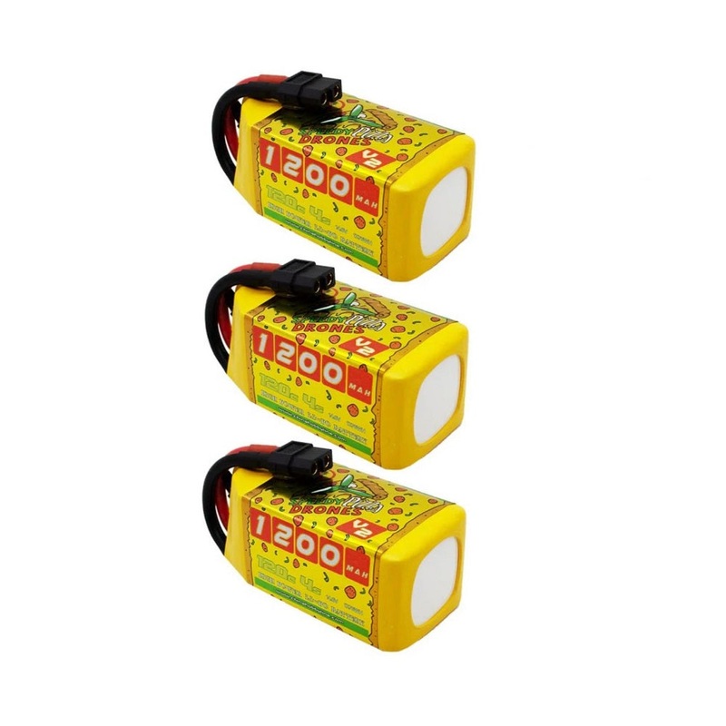 CNHL 1200mAh 14.8V 4S 120C Speedy Pizza V2.0 Lipo Battery – XT60 ( 3xPacks )