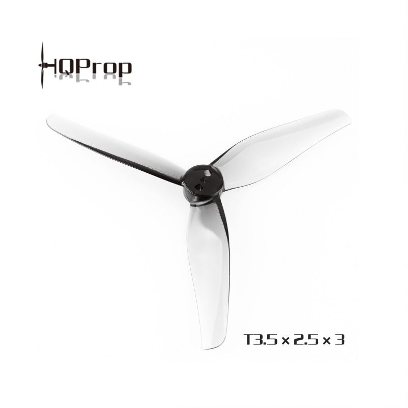 HQ Prop T3.5X2.5X3 Tri-Blade 3.5″ 1.5mm T-Mount Prop Grey (2CW+2CCW) – Poly Carbonate
