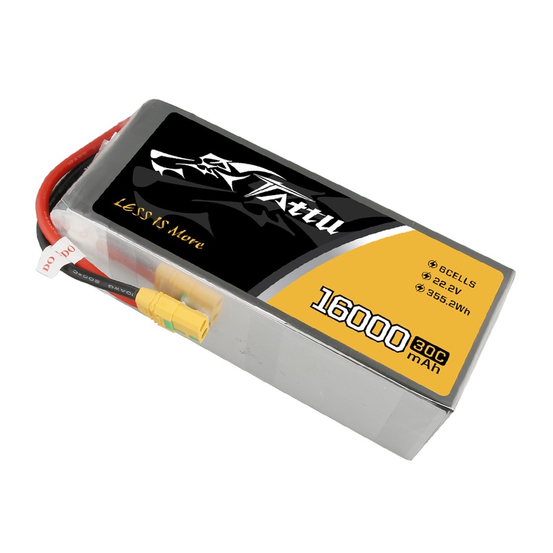 Tattu 16000mAh 30C 22.2V 6S1P Long Range/Cinelifter Lipo Battery – XT90