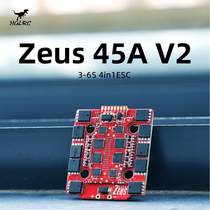 HGLRC Zeus 45A V2 3-6S BLHeli_S 4in1 ESC FPV Racing Drone – 20x20mm