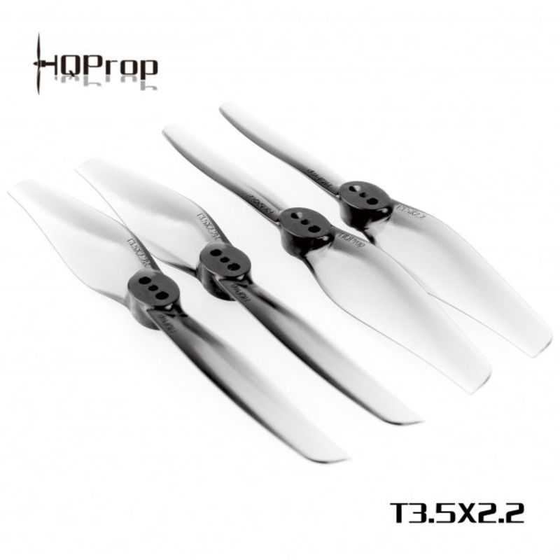 HQ Prop T3.5X2.2X2 Bi-Blade 3.5″ Prop Grey (2CW+2CCW) – Poly Carbonate