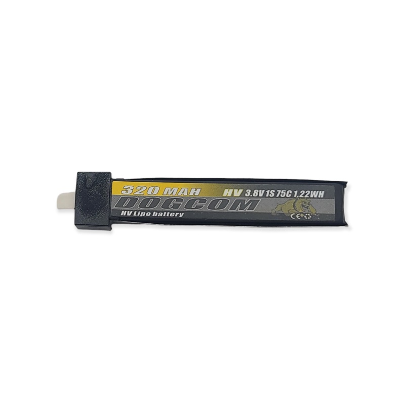 DOGCOM 320mAh 1S 4.35V HV 75C Z-Fold Cell LiPo Battery – BT2.0