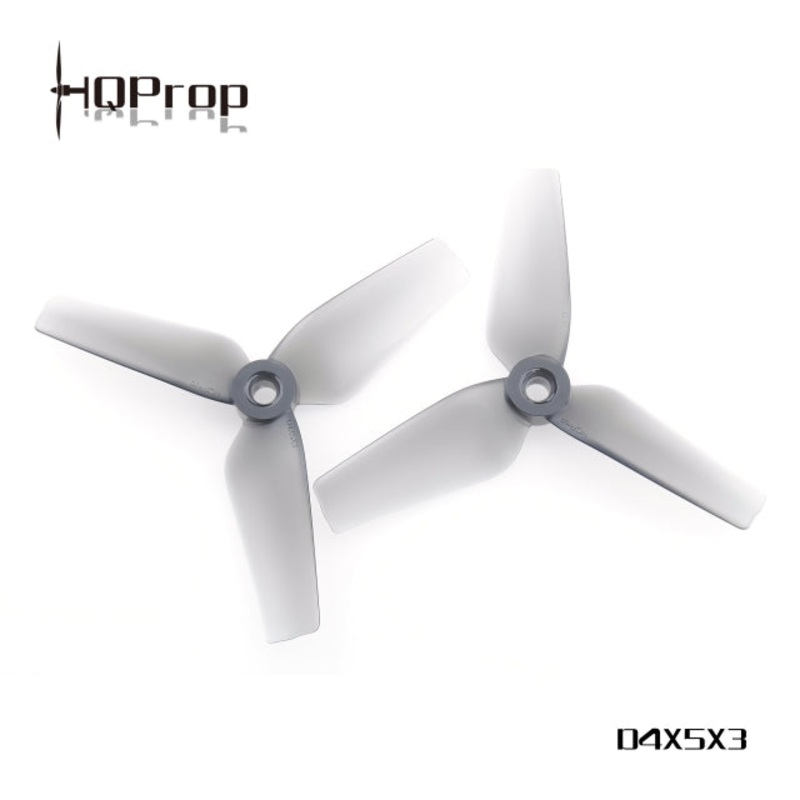 HQProp D4x5x3 for Cinewhoop Grey (2CW+2CCW) – Poly Carbonate
