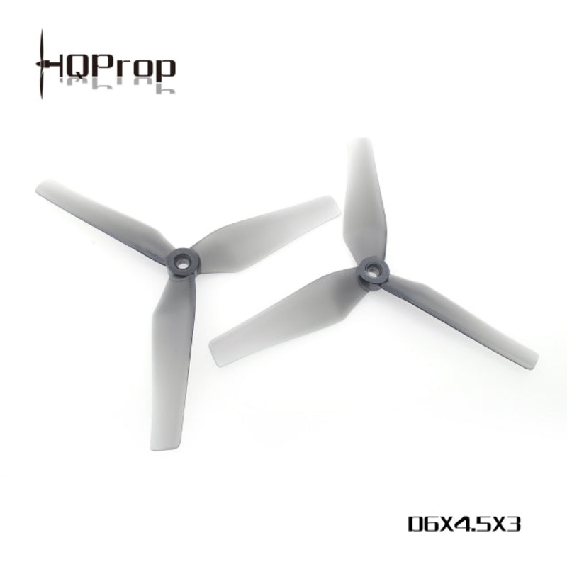 HQProp D6x4.5×3 for Cinewhoop Grey (2CW+2CCW) – Poly Carbonate