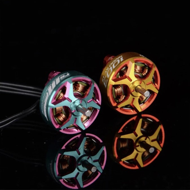 RCINPOWER GTS V3 1003 10000KV Brushless FPV Drone Motor – Teal Blue & Pink