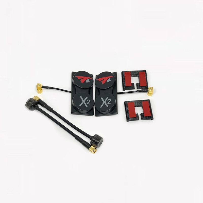 TrueRC X2-AIR MK II 5.8GHz Patch Antenna Pair W/ CORE Omni Antenna Pair Combo for HDzero VRX4 – LHCP