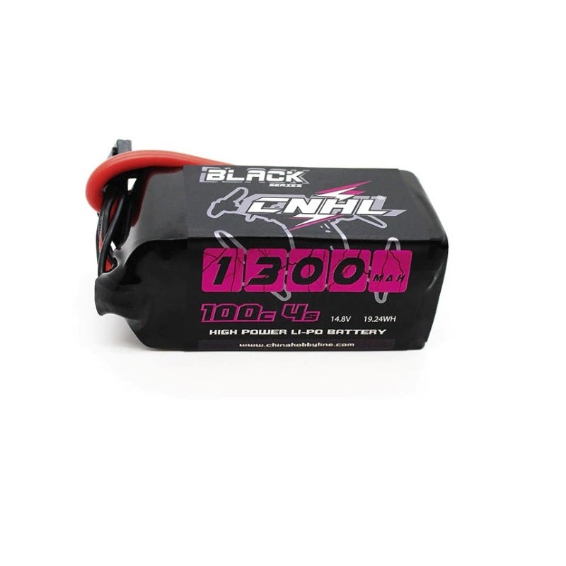 CNHL Black Series 1300mAh 14.8V 4S 100C Lipo Battery – XT60