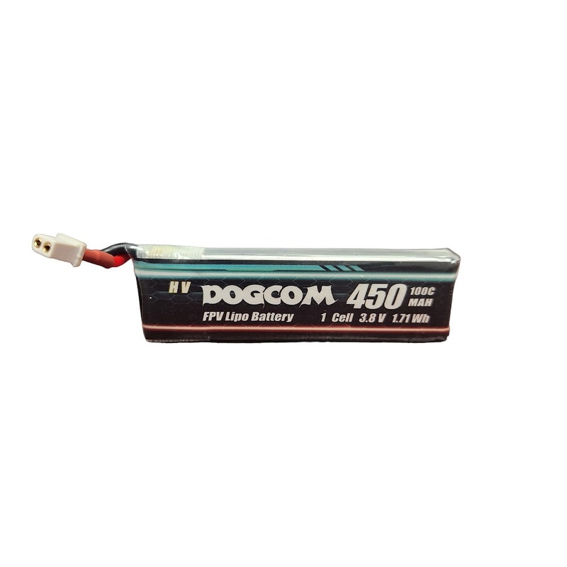 DOGCOM 450mAh 1S 4.35V HV 100C LiPo Battery – BT2.0