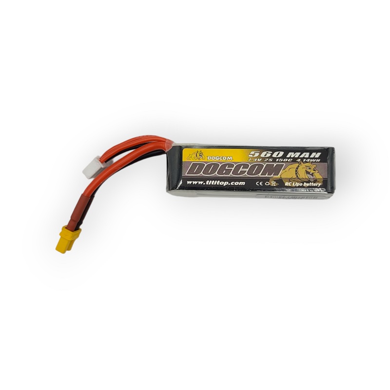 DOGCOM 560mAh 2S 7.4V 150C LiPo Battery – XT30