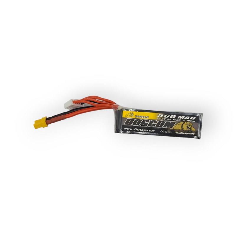 DOGCOM 560mAh 4S 14.8V 150C LiPo Battery – XT30