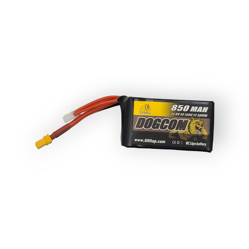 DOGCOM 850mAh 4S 14.8V 150C LiPo Battery – XT30