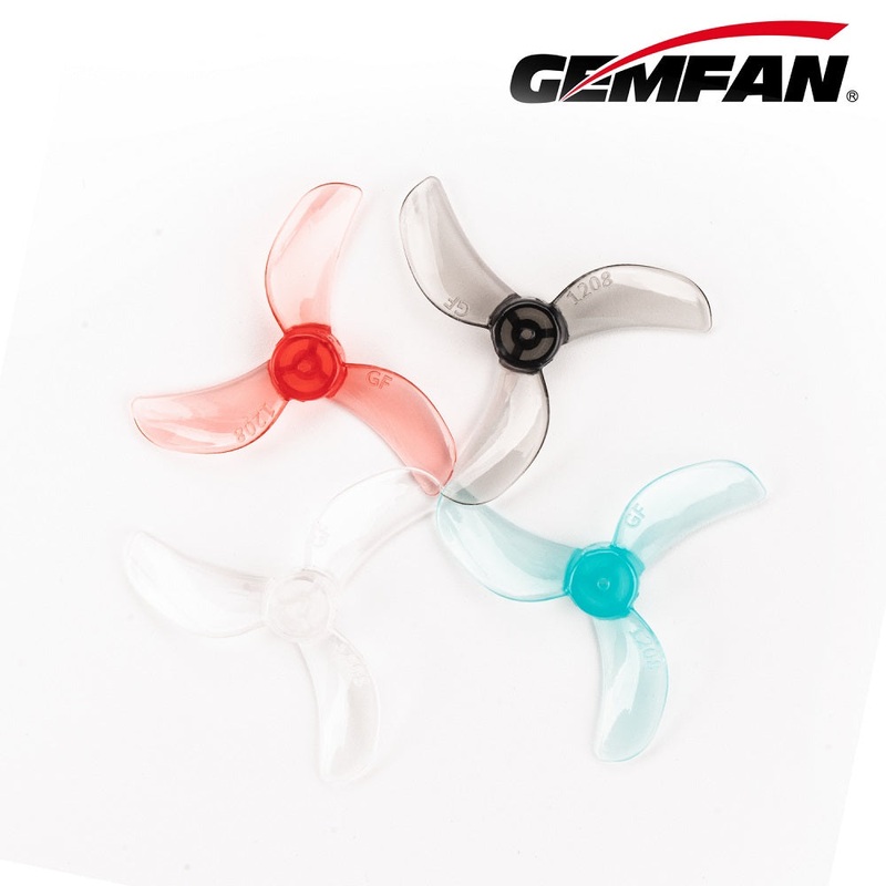 Gemfan 1208-3 31MM Tri blade 1mm Shaft (4CW+4CCW) Poly Carbonate – Choose Color