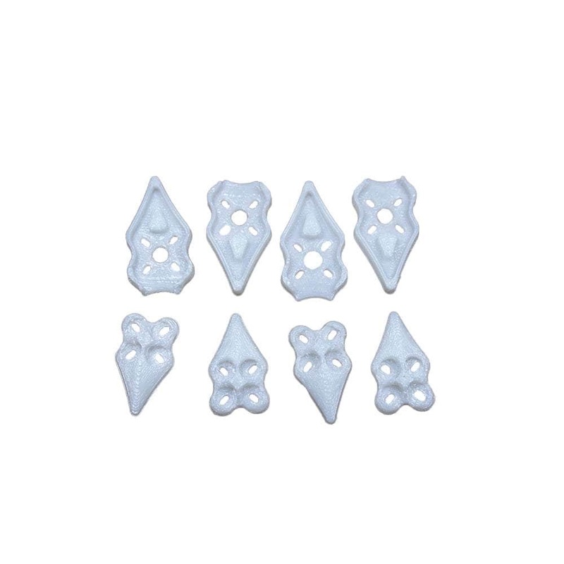 Quadifier Baby Diamondback Arm Guard/Skids 3D Printed TPU – White (4 Guards + 4 Skids)