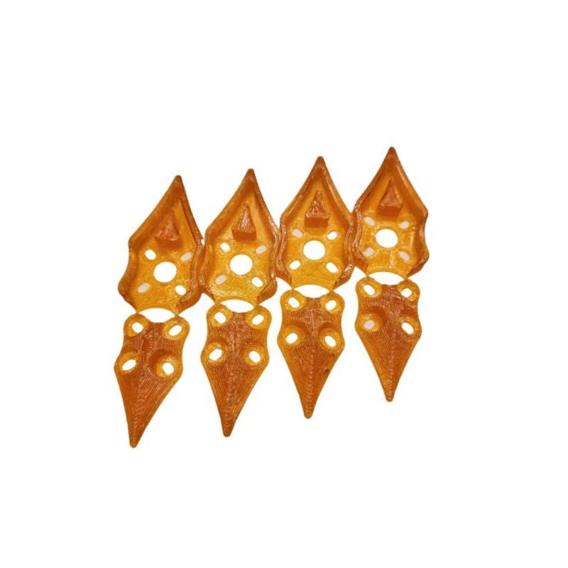 Quadifier Diamondback Arm Guard/Skids 3D Printed TPU – Orange (4 Guards + 4 Skids)