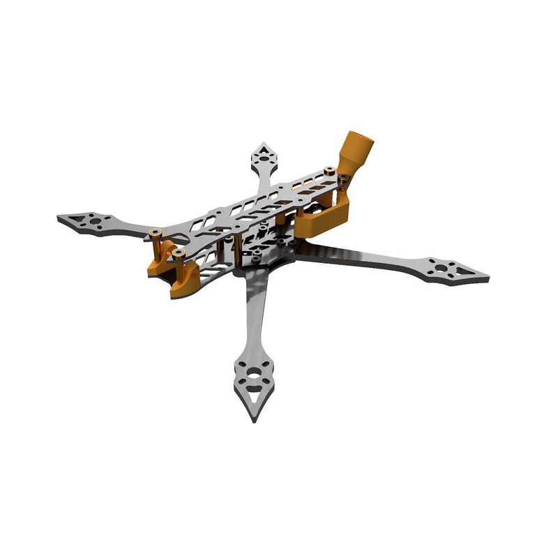 Quadifier Diamondback HD DJI O3 5″ Freestyle Frame – Orange Hardware and TPU (REV. 2)