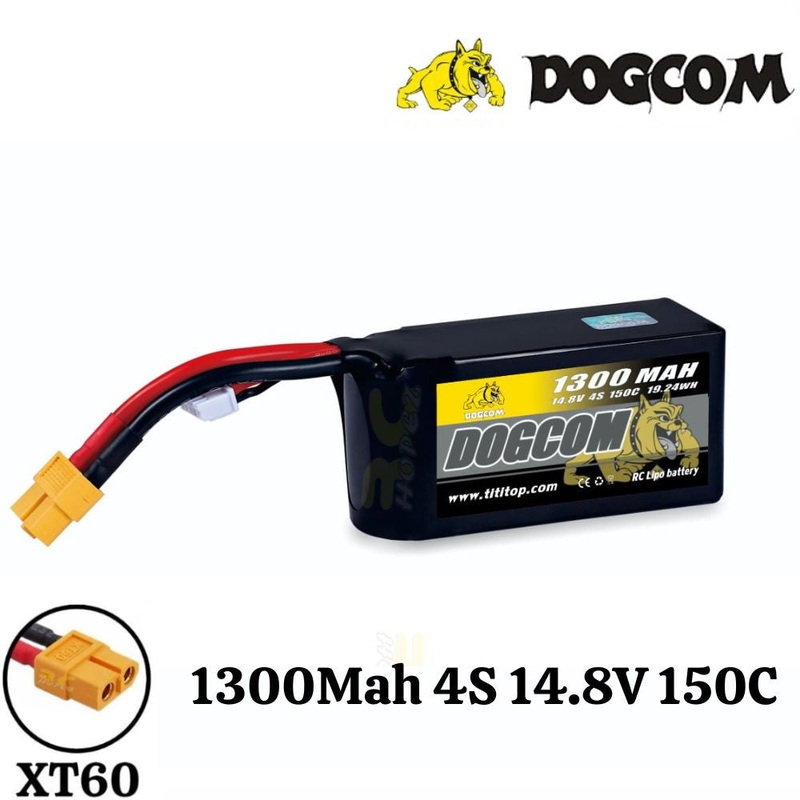 DOGCOM 1300mAh 4S 14.8V 150C LiPo Battery – XT60