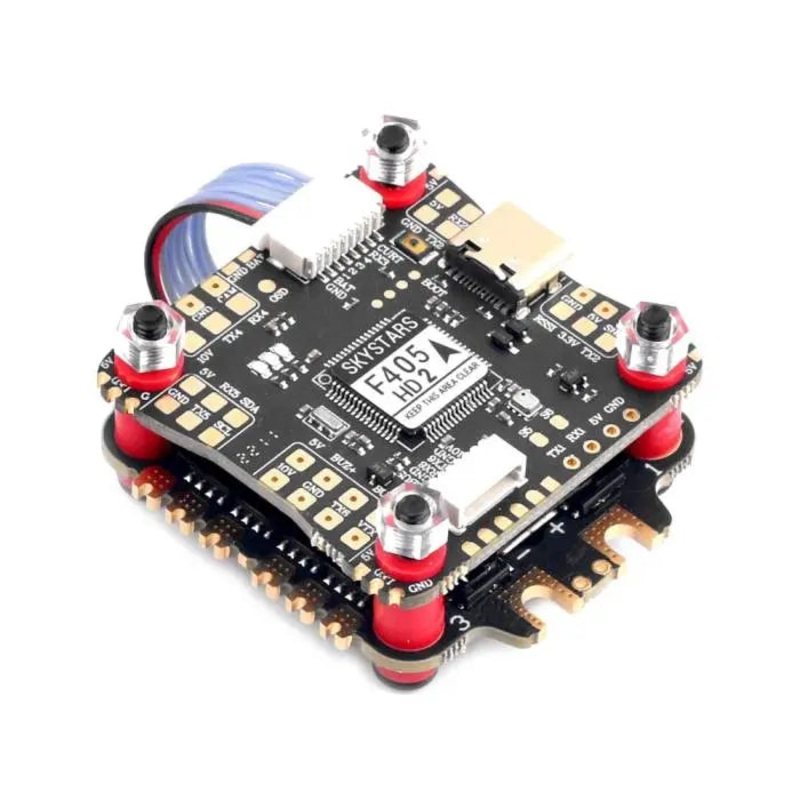 SkyStars Fly Stack – F405 HD 2 OSD FC + KO55 55A 3-6S 4-in-1 BLHeli_S ESC – 30×30
