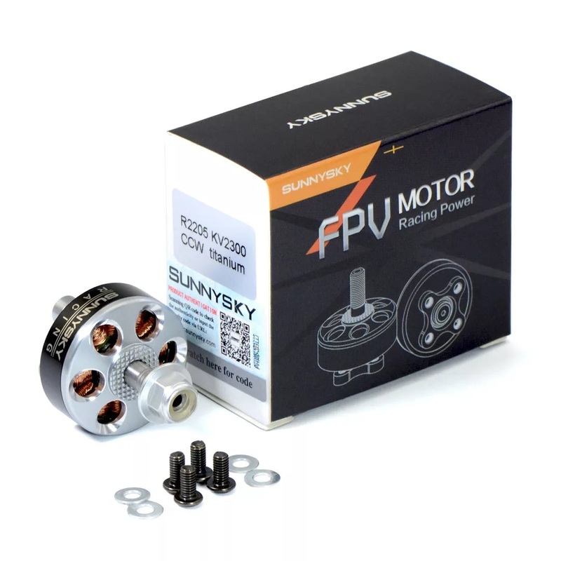 SunnySky E-R2205 2300KV FPV Brushless Motor – CW Titanium