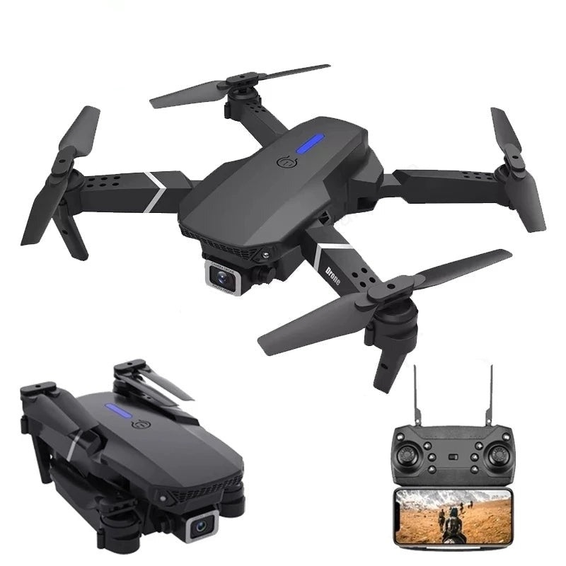 Mini Drone Led Light Dual 4K Camera RC Quadcopter Long Flying Time