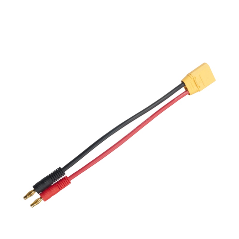 Charger Leads XT90 Male Connector to 4mm Banana Plug (30cm/12AWG)