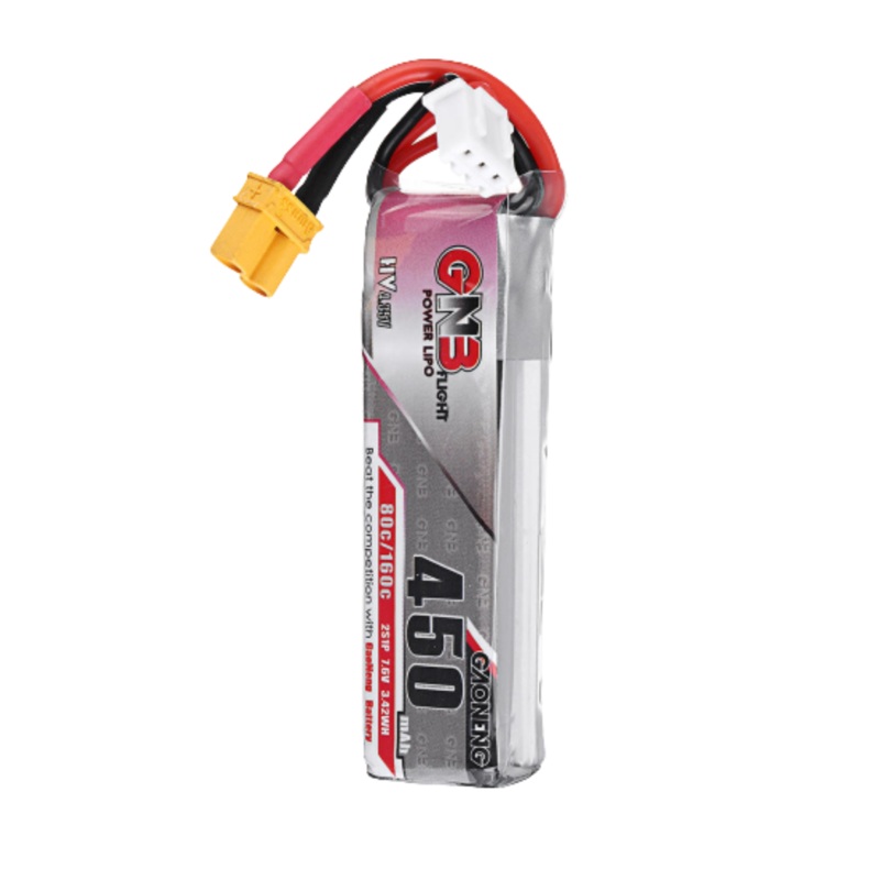 GNB 450mAh HV 2S 80C Lipo XT30 HV4.35