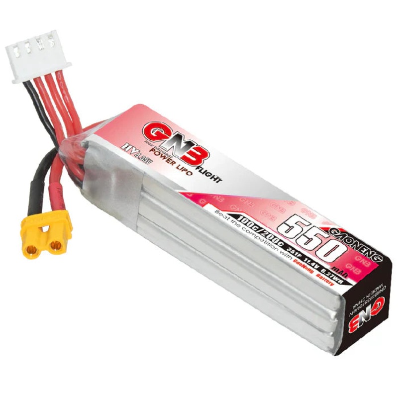 GNB 550mah 11.4V 3S 100C HV Lipo Battery XT30 Plug